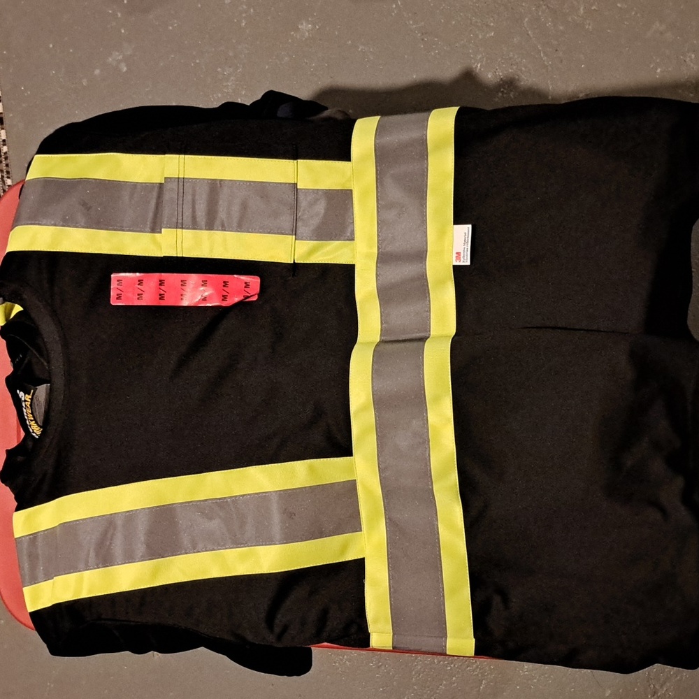 HOLMES HIGH VISIBILITY SIZE MEDIUM REFLECTIVE WORKWEAR SAFETY T- SHIRTS